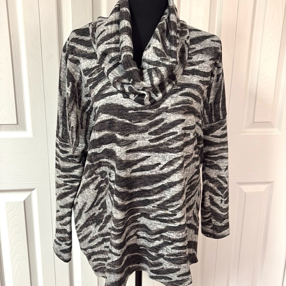 David Cline Cowl Neck Long Sleeve Top
